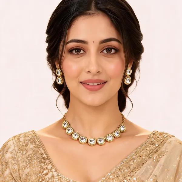Gold-Tone_Kundan_Necklace_And_Earrings_Set_For_Women