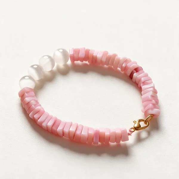 Pink,_White_Crystal_Bracelet_For_Unisex