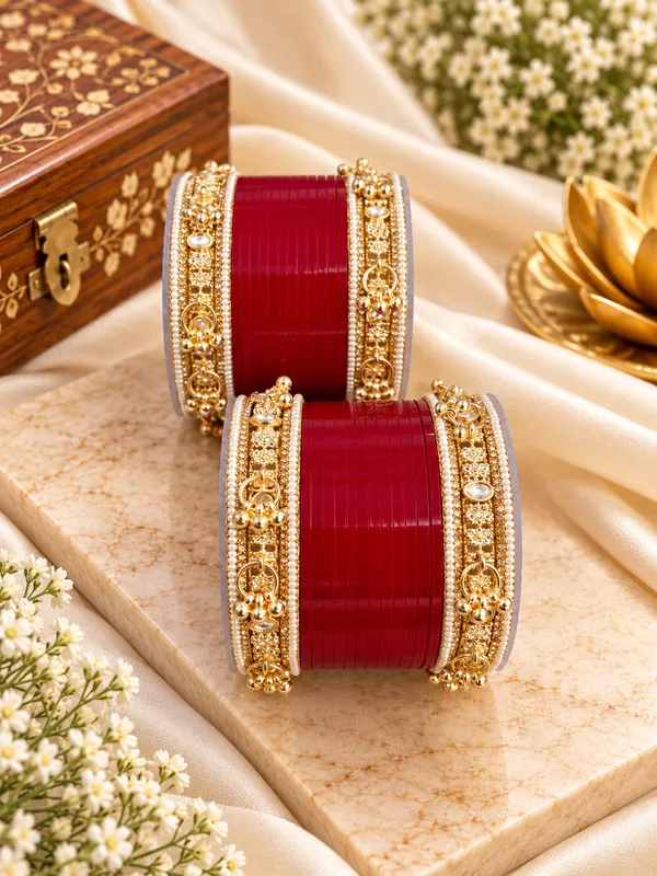 Red_Bridal_Bangle_Set_For_Women