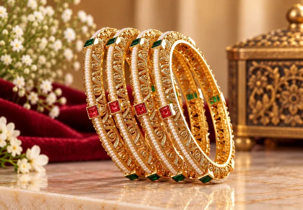 Gold_Tone_Embellished_Stone_Bangle_Set_For_Women