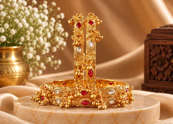 Gold_Tone_Embellished_Bangle_Set_For_Women