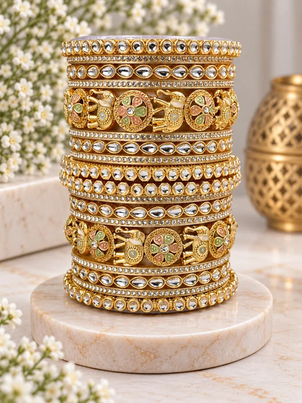 Gold_Tone_Kundan_Designer_Bangle_Set_For_Women