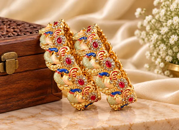 Gold_Tone_Peacock_Design_Bangles_For_Women