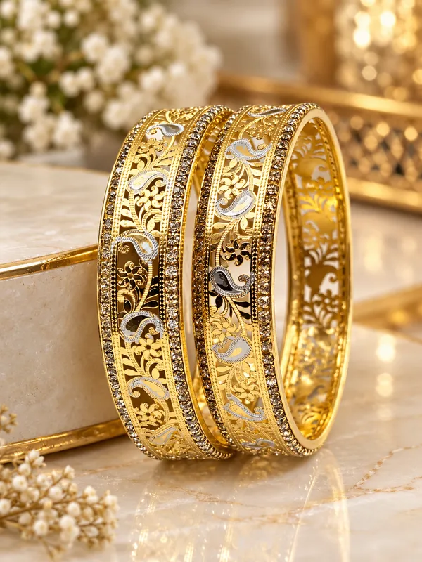 Green_Pearl_Embellished_Bangle_Set_For_Women
