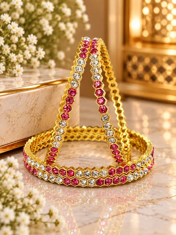Green_Pearl_Embellished_Bangle_Set_for_Women