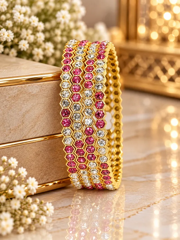 Green_Pearl_Embellished_Bangle_Set_for_Women