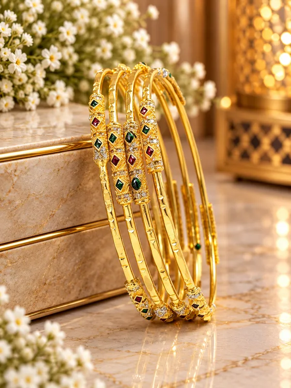 Green_Pearl_Embellished_Bangle_Set_for_Women