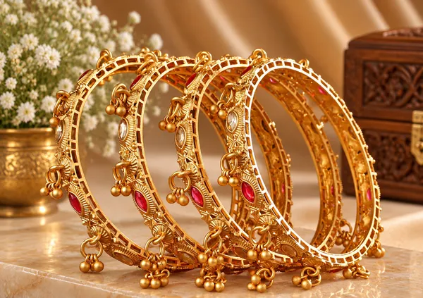 Gold_Tone_Embellished_Bangle_Set_For_Women