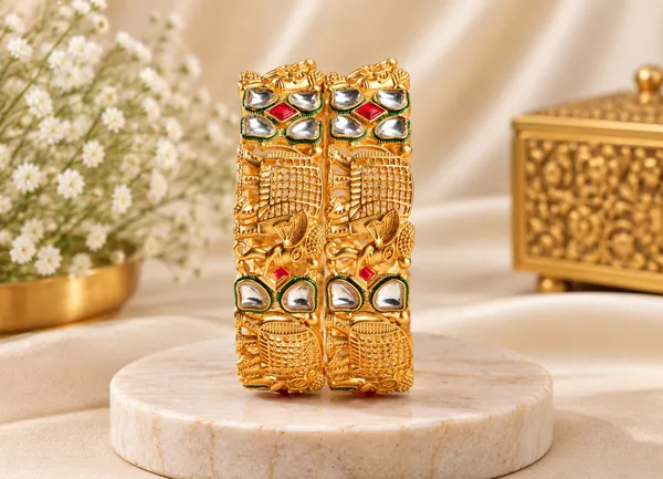 Gold_Tone_Kundan_Meenakari_Bangles_Set_For_Women