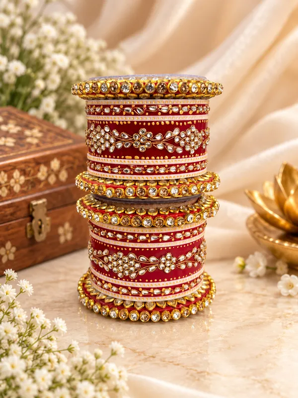 Red_Stone_Studded_Bridal_Bangle_Set_For_Women