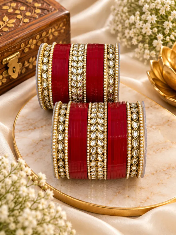 Red_Kundan_Bridal_Bangle_Set_For_Women