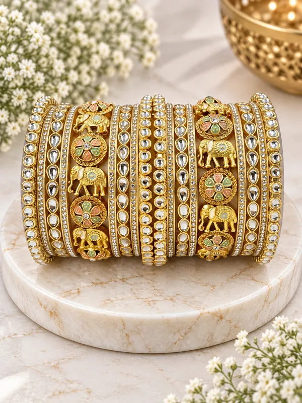 Gold_Tone_Kundan_Designer_Bangle_Set_For_Women
