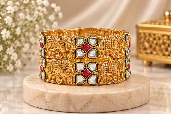 Gold_Tone_Kundan_Meenakari_Bangles_Set_For_Women