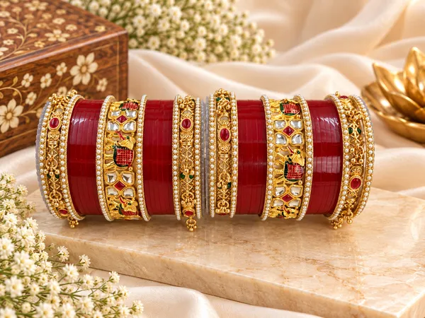Red_Embellished_Bridal_Bangle_Set_For_Women