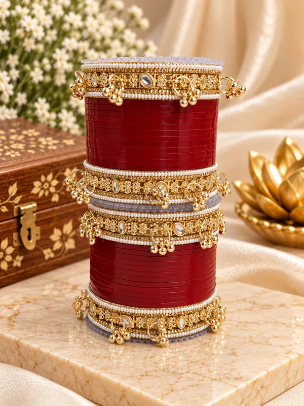 Red_Bridal_Bangle_Set_For_Women