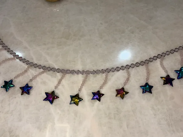 Silver_Tone_Multicolour_Star_Charm_Anklet_for_Women