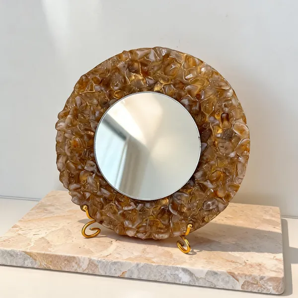 Amber_Resin_Decorative_Tabletop_Mirror_With_Gold_Legs