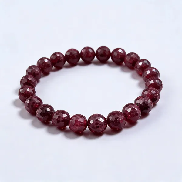Burgundy_Crystal_Faceted_Bead_Bracelet_For_Unisex