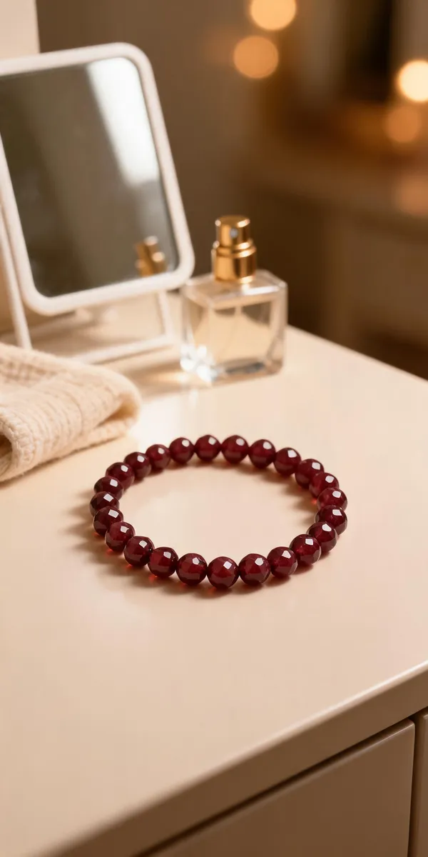 Red_Ruby_Faceted_Bead_Stretch_Bracelet_For_Unisex
