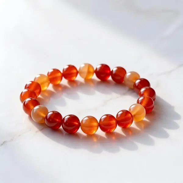 Orange_Carnelian_Bead_Bracelet_For_Men_And_Women