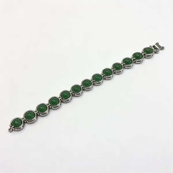Sacredspell_Green_Stone_Metallic_Link_Bracelet_For_Women