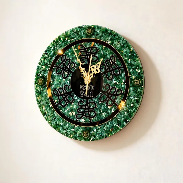 Jade_Stone_Contemporary_Gold_Accent_12_Inch_Wall_Clock