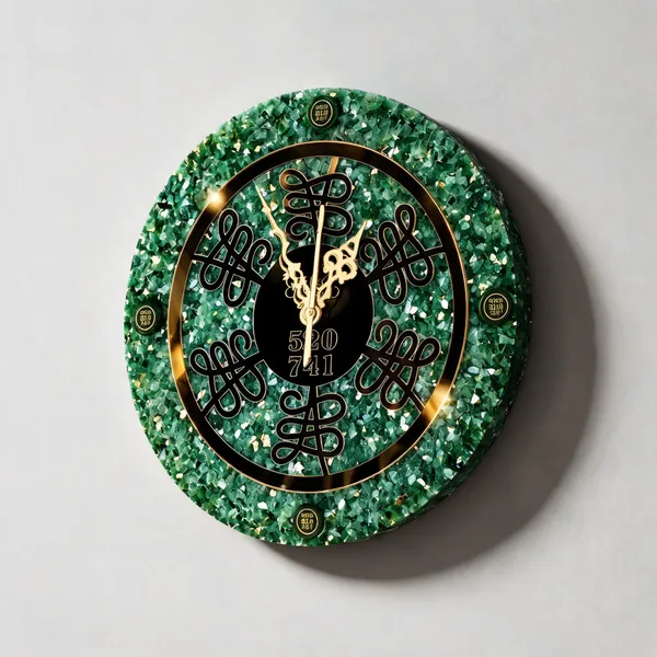 Jade_Stone_Contemporary_Gold_Accent_12_Inch_Wall_Clock
