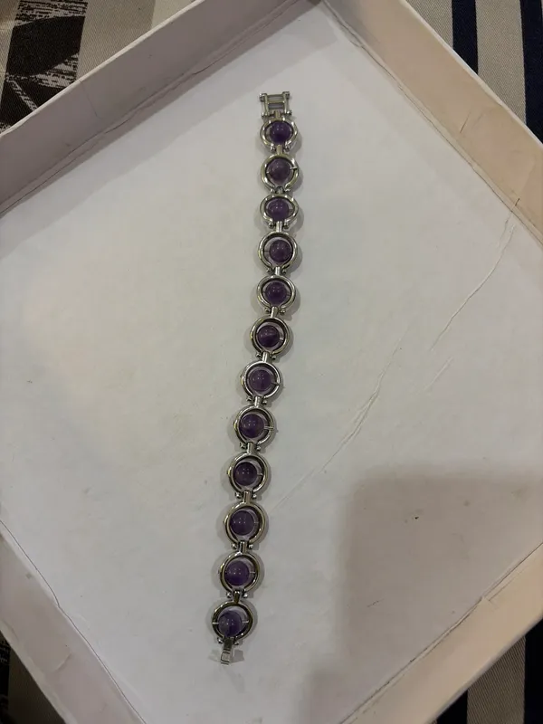 Silver_Tone_Purple_Stone_Link_Bracelet_for_Women