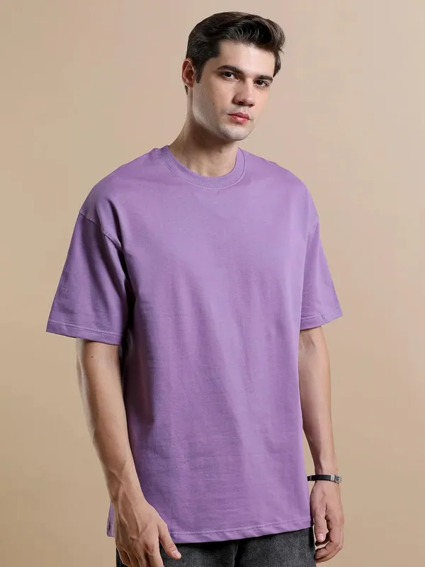 Lavender_Cotton_Oversized_T-Shirt_For_Men