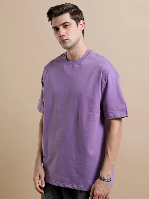 Lavender_Cotton_Oversized_T-Shirt_For_Men