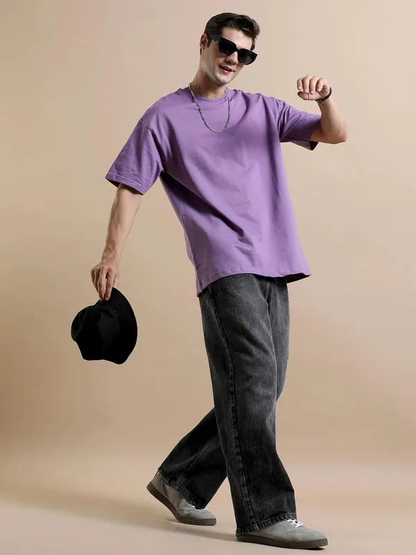 Lavender_Cotton_Oversized_T-Shirt_For_Men