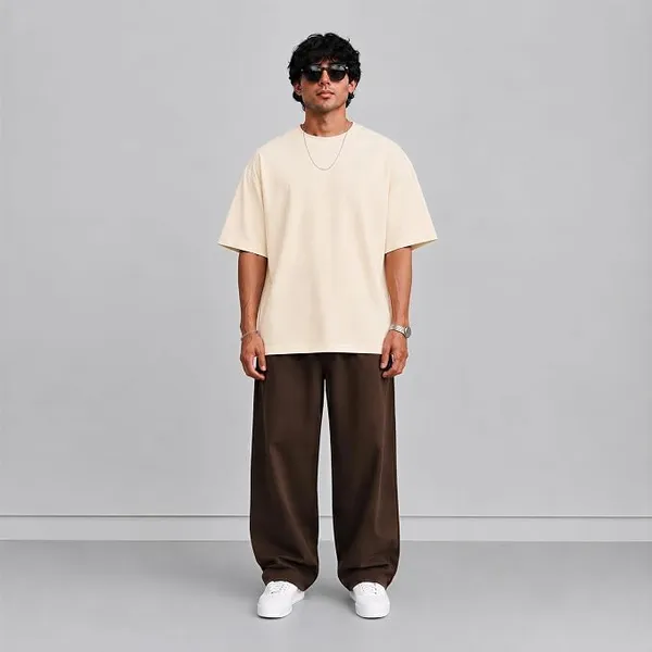 Off_White_Cotton_Oversized_Bio-Washed_T-Shirt_For_Men