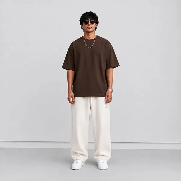 Brown_Cotton_Oversized_Bio-Washed_T-Shirt_For_Men