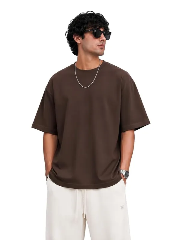 Brown_Cotton_Oversized_Bio-Washed_T-Shirt_For_Men