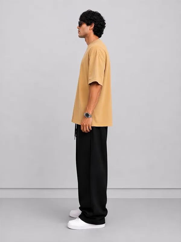 Beige_Cotton_Oversized_T-Shirt_For_Men