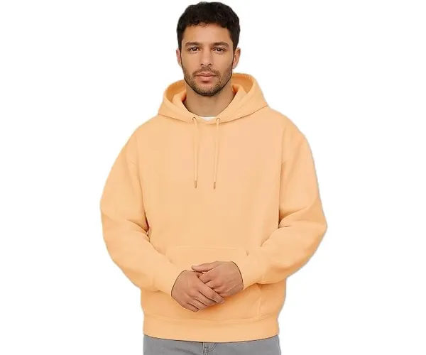 Peach_Fuzz_Cotton_Relaxed_Fit_Pullover_Hoodie_For_Men