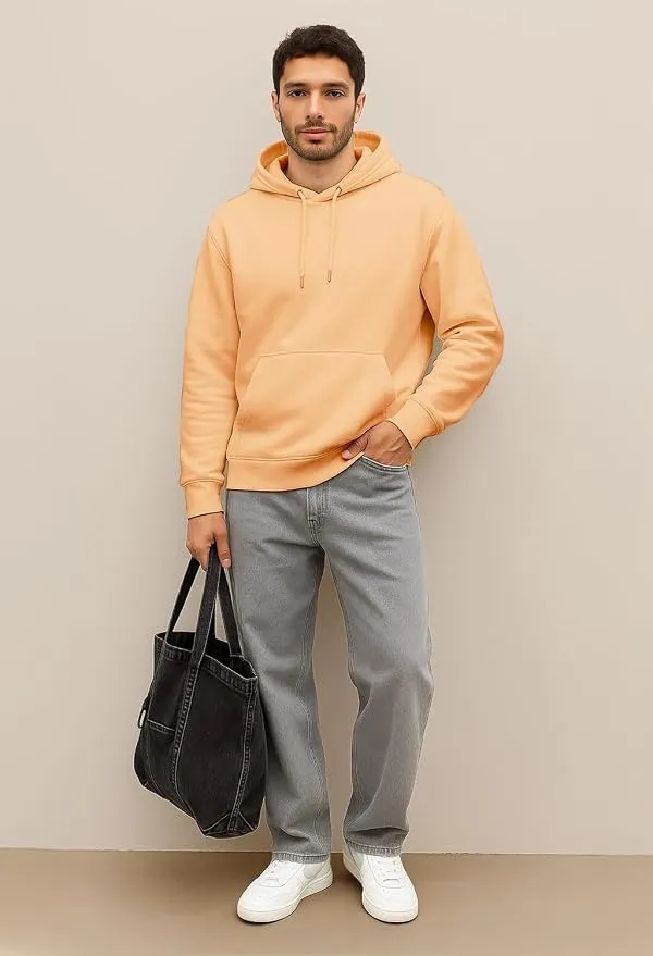 Peach_Fuzz_Cotton_Relaxed_Fit_Pullover_Hoodie_For_Men