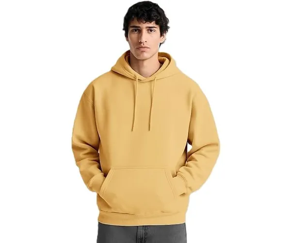 Oat_Milk_Cotton_Relaxed_Fit_Pullover_Hoodie_For_Men