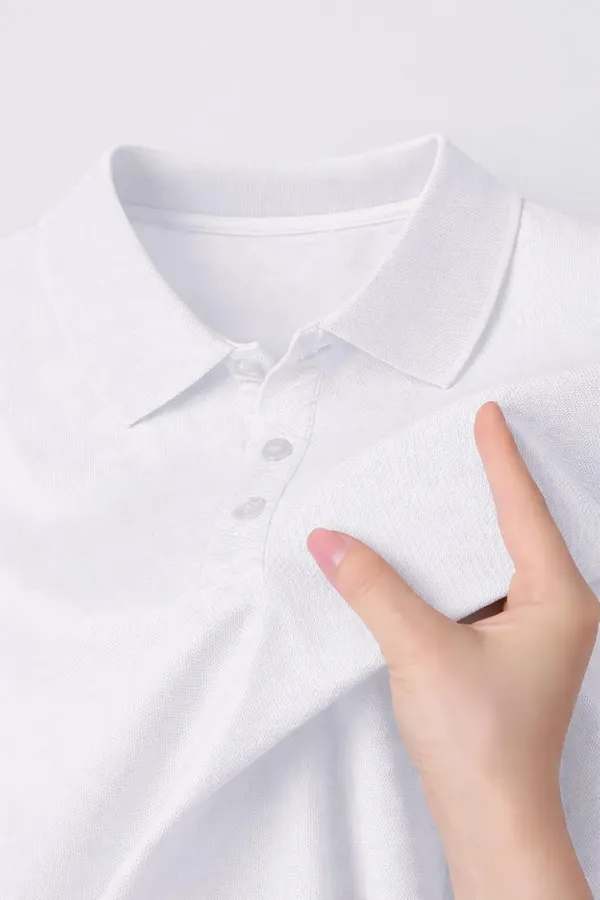 White_Pure_Cotton_Classic_Fit_Bio-Washed_Polo_T-Shirt_For_Men