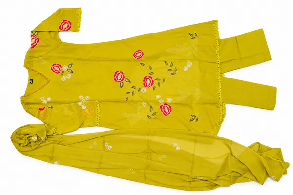 Yellow_Floral_Print_Kurta_Pant_Dupatta_Set_For_Women