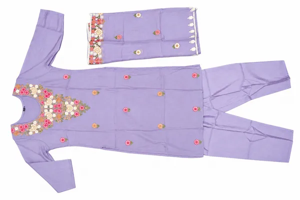 Lavender_Embroidered_Straight_Kurta_Set_For_Women