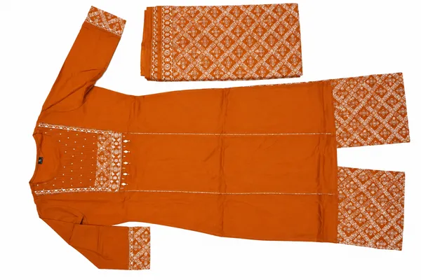 Orange_Embroidered_Ethnic_Kurta_Set_for_Women