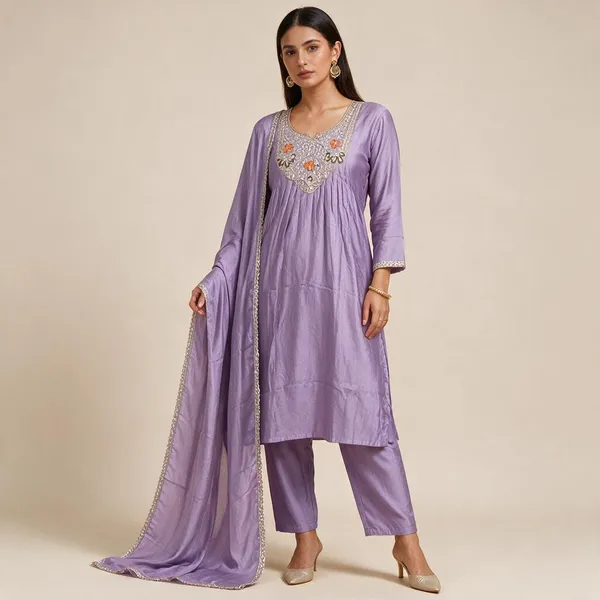 Lavender_Embroidered_Straight_Kurta_Set_For_Women