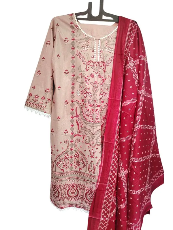 Almond_Digital_Print_Kurti_Pant_Dupatta_Set