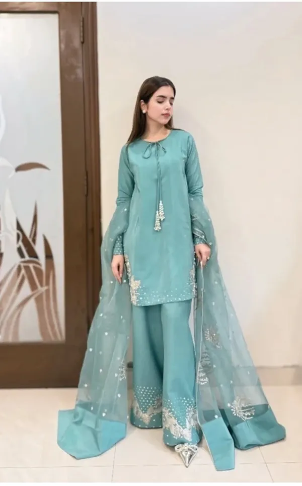 Aqua_And_Blue_Premium_Cotton_Tunic_For_Women