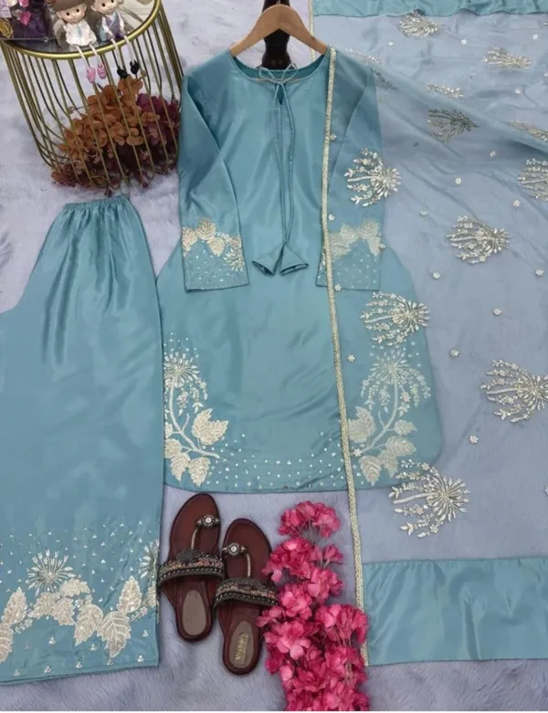 Aqua_And_Blue_Premium_Cotton_Tunic_For_Women