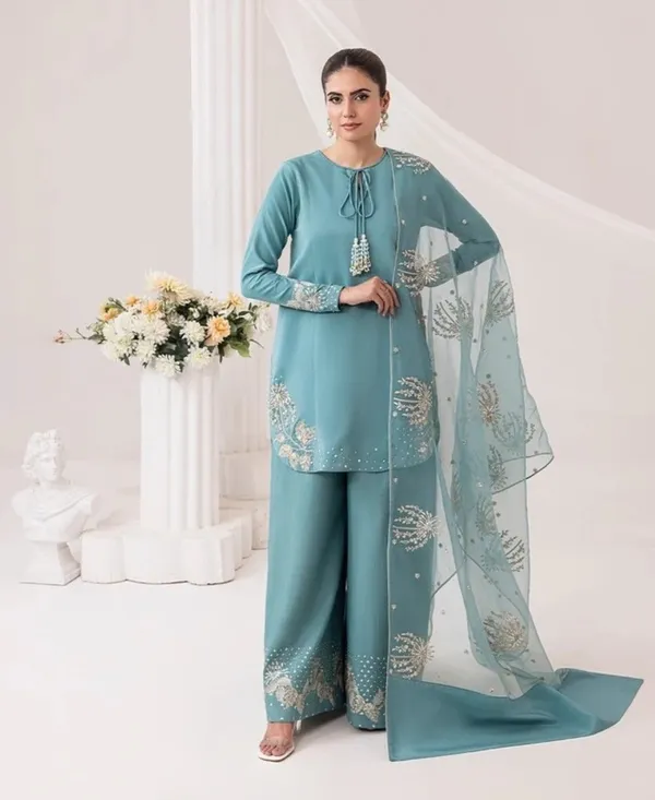 Aqua_And_Blue_Premium_Cotton_Tunic_For_Women