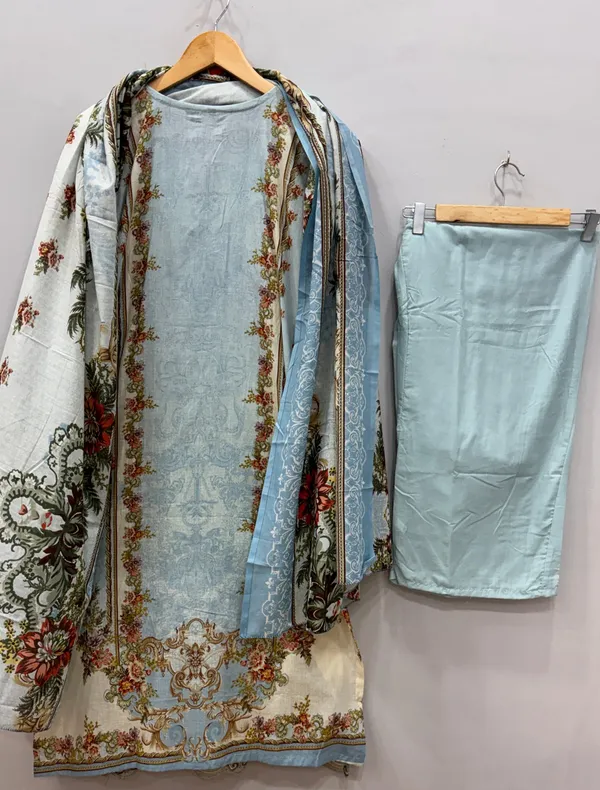 Multicolor_Premium_Cotton_Kurti_With_Pant_And_Dupatta_Set_For_Women