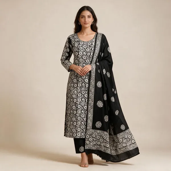 Black_And_White_Premium_Cotton_Unstitched_Suit_With_Dupatta_For_Women