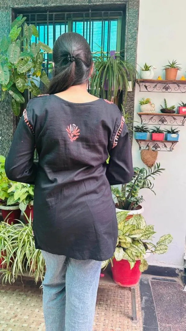 Black_And_Pink_Premium_Cotton_Top_For_Women